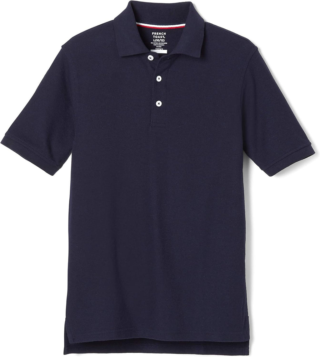 French Toast Kids' Pique Polo (Standard & Husky) | Uniform polo top for boys and girls; Offered in Standard and Husky size ranges
