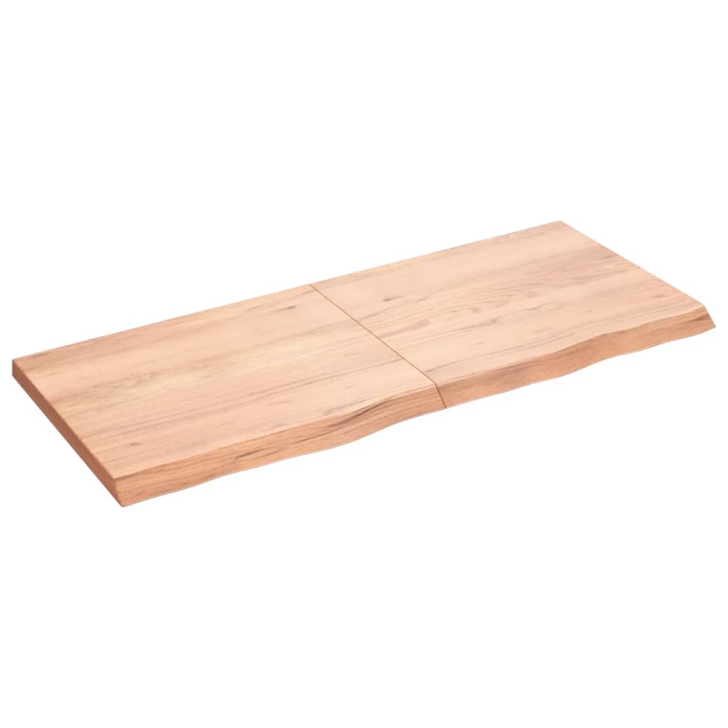 NNEVL Table Top Light Brown 120x50x4 cm Treated Solid Wood Oak