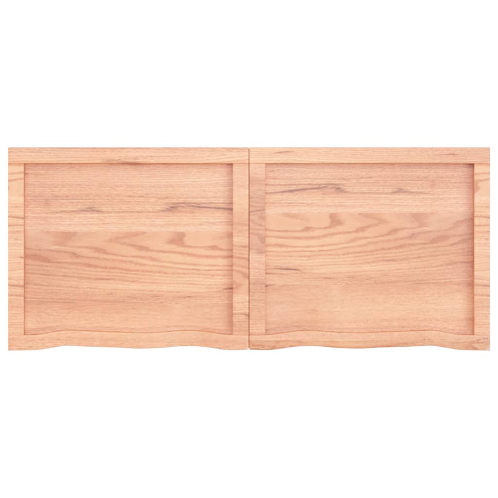 NNEVL Table Top Light Brown 120x50x4 cm Treated Solid Wood Oak