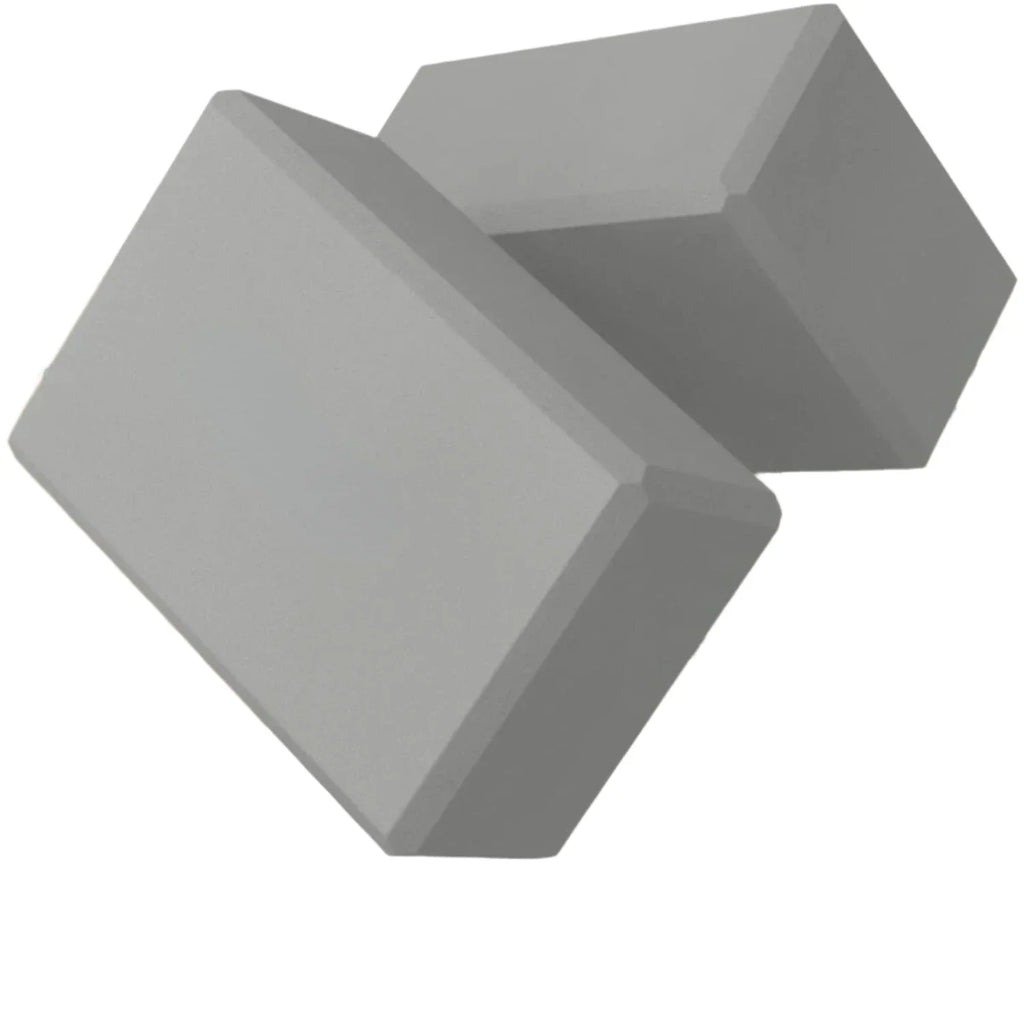 NNETM Set of 2 Premium Odor-Resistant Foam Yoga Blocks (Grey)