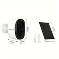 NNETM Wireless Solar Security Camera Outdoor (3MP Night Vision)
